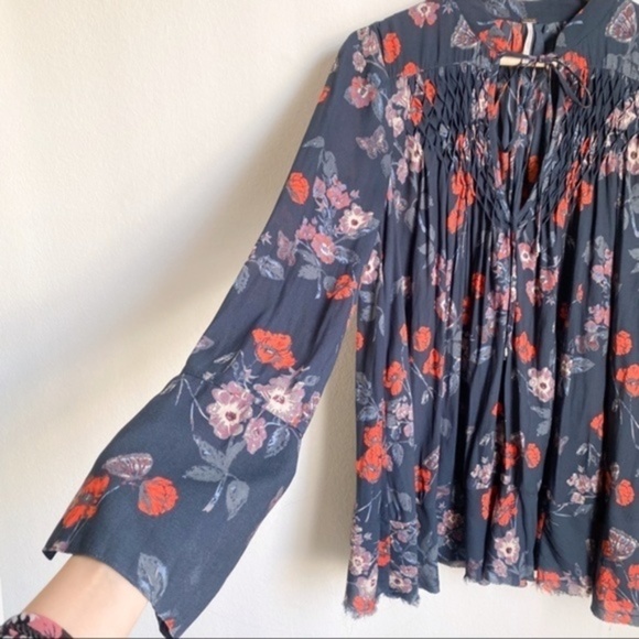 Free people Pebble Crepe So Fine Smoked Tunic Top - Picture 6 of 12